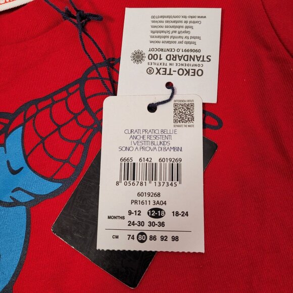 Marvel Comics Spider-Man Short Sleeves Red T-Shirt 12-18 Months Toddler - Picture 5 of 9